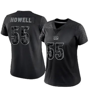 ＃55 Women's Cashius Howell Black Limited Cincinnati Bengals Reflective Jersey