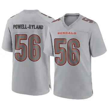 ＃56 Men's Antwaun Powell-Ryland Gray Game Cincinnati Bengals Atmosphere Fashion Jersey