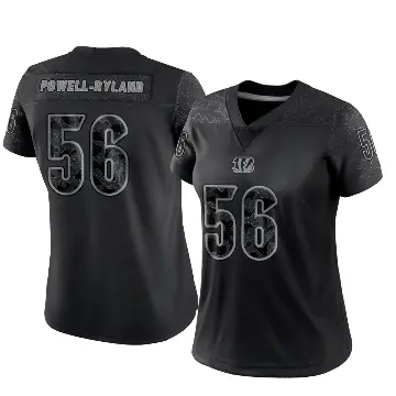＃56 Women's Antwaun Powell-Ryland Black Limited Cincinnati Bengals Reflective Jersey