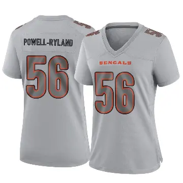 ＃56 Women's Antwaun Powell-Ryland Gray Game Cincinnati Bengals Atmosphere Fashion Jersey