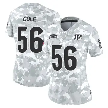 ＃56 Women's Myles Cole Arctic Camo Limited Cincinnati Bengals 2024 Salute to Service Jersey