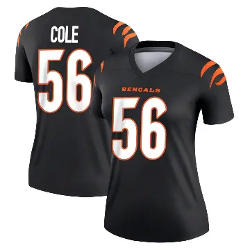 ＃56 Women's Myles Cole Black Legend Cincinnati Bengals Jersey