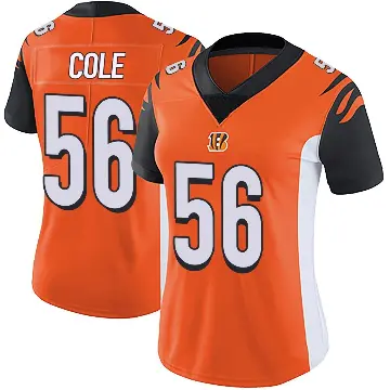 ＃56 Women's Myles Cole Orange Limited Cincinnati Bengals Vapor Untouchable Jersey