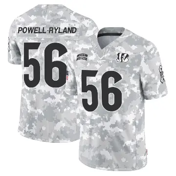 ＃56 Youth Antwaun Powell-Ryland Arctic Camo Limited Cincinnati Bengals 2024 Salute to Service Jersey