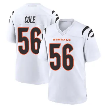 ＃56 Youth Myles Cole White Game Cincinnati Bengals Jersey