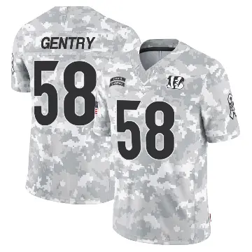＃58 Men's Eric Gentry Arctic Camo Limited Cincinnati Bengals 2024 Salute to Service Jersey