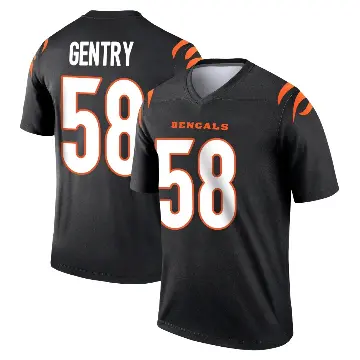 ＃58 Men's Eric Gentry Black Legend Cincinnati Bengals Jersey