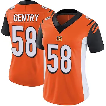 ＃58 Women's Eric Gentry Orange Limited Cincinnati Bengals Vapor Untouchable Jersey