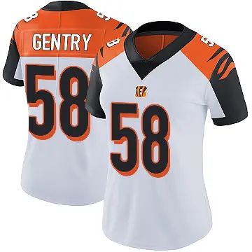 ＃58 Women's Eric Gentry White Limited Cincinnati Bengals Vapor Untouchable Jersey