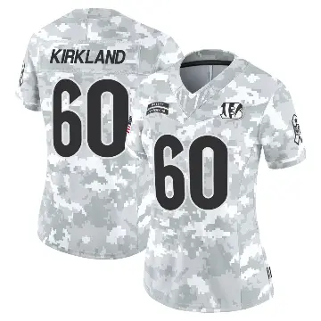 ＃60 Women's Jaxson Kirkland Arctic Camo Limited Cincinnati Bengals 2024 Salute to Service Jersey