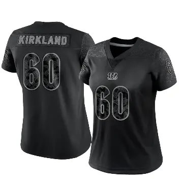 ＃60 Women's Jaxson Kirkland Black Limited Cincinnati Bengals Reflective Jersey