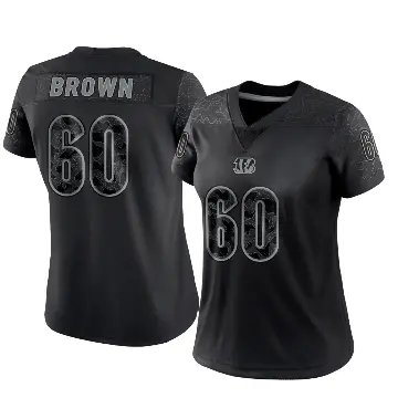 ＃60 Women's Liam Brown Black Limited Cincinnati Bengals Reflective Jersey