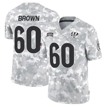 ＃60 Youth Liam Brown Arctic Camo Limited Cincinnati Bengals 2024 Salute to Service Jersey