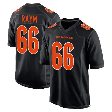 ＃66 Men's Andrew Raym Black Game Cincinnati Bengals Fashion Jersey