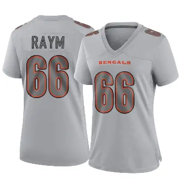 ＃66 Women's Andrew Raym Gray Game Cincinnati Bengals Atmosphere Fashion Jersey