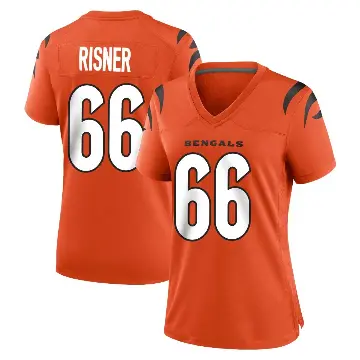 ＃66 Women's Dalton Risner Orange Game Cincinnati Bengals Jersey
