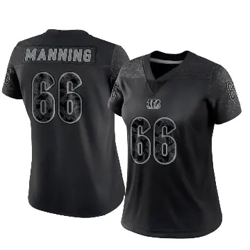 ＃66 Women's Tashawn Manning Black Limited Cincinnati Bengals Reflective Jersey