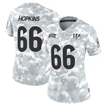 ＃66 Women's Trey Hopkins Arctic Camo Limited Cincinnati Bengals 2024 Salute to Service Jersey