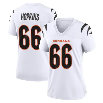 ＃66 Women's Trey Hopkins White Game Cincinnati Bengals Jersey