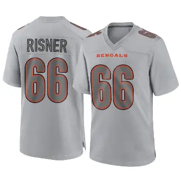＃66 Youth Dalton Risner Gray Game Cincinnati Bengals Atmosphere Fashion Jersey