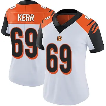 ＃69 Women's Zach Kerr White Limited Cincinnati Bengals Vapor Untouchable Jersey