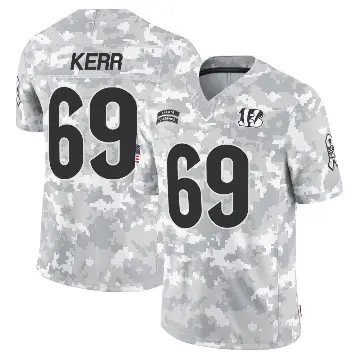＃69 Youth Zach Kerr Arctic Camo Limited Cincinnati Bengals 2024 Salute to Service Jersey