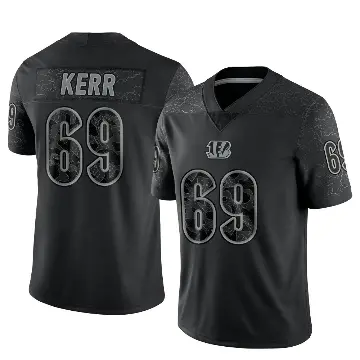 ＃69 Youth Zach Kerr Black Limited Cincinnati Bengals Reflective Jersey