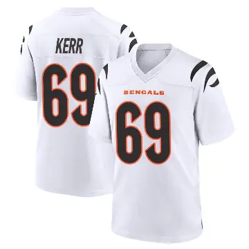 ＃69 Youth Zach Kerr White Game Cincinnati Bengals Jersey