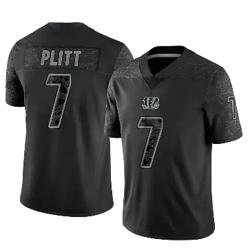 ＃7 Men's Drew Plitt Black Limited Cincinnati Bengals Reflective Jersey