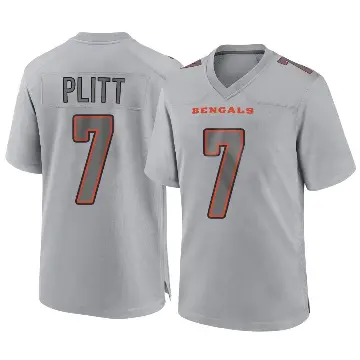 ＃7 Men's Drew Plitt Gray Game Cincinnati Bengals Atmosphere Fashion Jersey