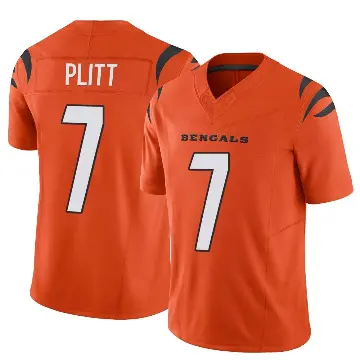 ＃7 Men's Drew Plitt Orange Limited Cincinnati Bengals Vapor F.U.S.E. Jersey