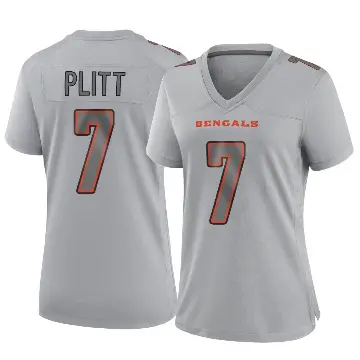 ＃7 Women's Drew Plitt Gray Game Cincinnati Bengals Atmosphere Fashion Jersey