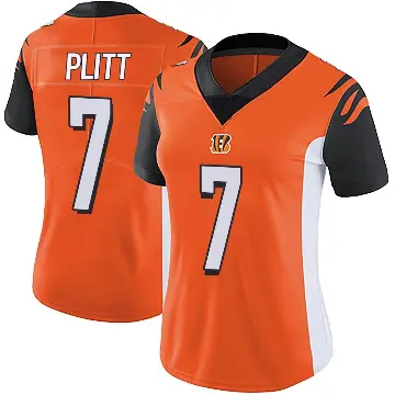 ＃7 Women's Drew Plitt Orange Limited Cincinnati Bengals Vapor Untouchable Jersey