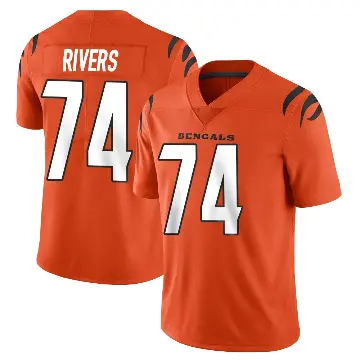 ＃74 Youth Jalen Rivers Orange Limited Cincinnati Bengals Vapor Untouchable Jersey