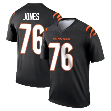 ＃76 Men's Christian Jones Black Legend Cincinnati Bengals Jersey