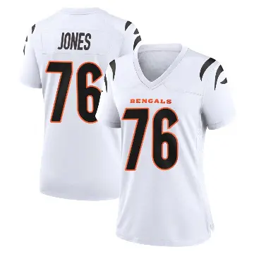 ＃76 Women's Christian Jones White Game Cincinnati Bengals Jersey