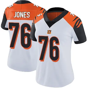 ＃76 Women's Christian Jones White Limited Cincinnati Bengals Vapor Untouchable Jersey