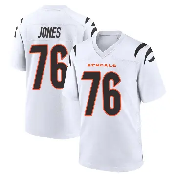 ＃76 Youth Christian Jones White Game Cincinnati Bengals Jersey
