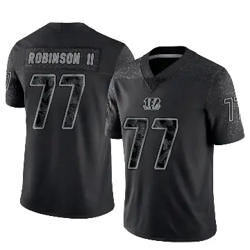 ＃77 Men's Corey Robinson II Black Limited Cincinnati Bengals Reflective Jersey
