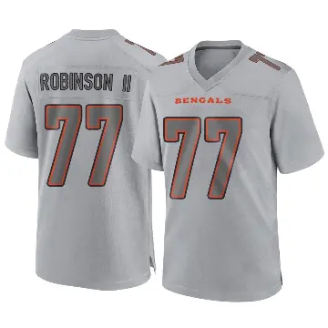 ＃77 Men's Corey Robinson II Gray Game Cincinnati Bengals Atmosphere Fashion Jersey