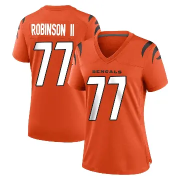 ＃77 Women's Corey Robinson II Orange Game Cincinnati Bengals Jersey