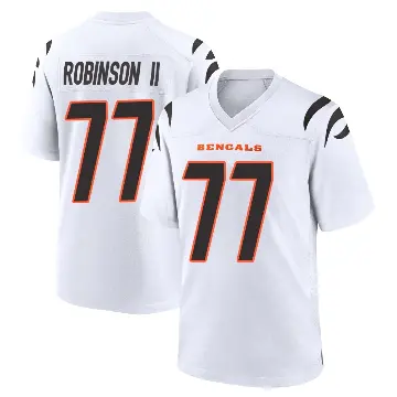 ＃77 Youth Corey Robinson II White Game Cincinnati Bengals Jersey