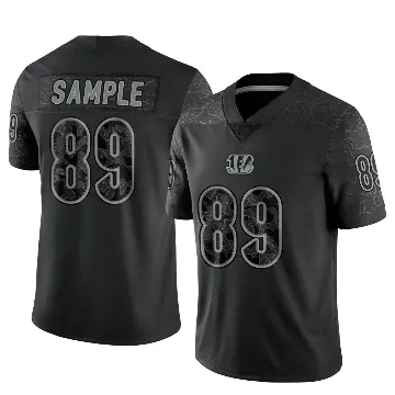＃89 Men's Drew Sample Black Limited Cincinnati Bengals Reflective Jersey