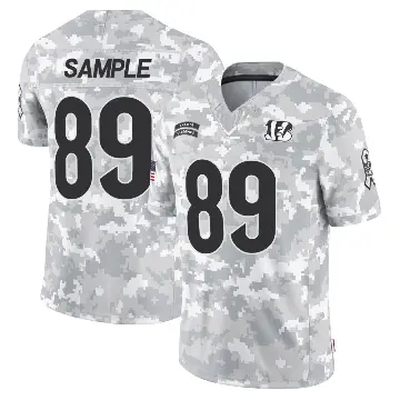＃89 Youth Drew Sample Arctic Camo Limited Cincinnati Bengals 2024 Salute to Service Jersey