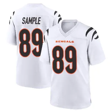 ＃89 Youth Drew Sample White Game Cincinnati Bengals Jersey