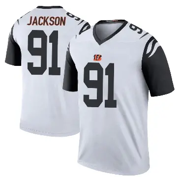 ＃91 Men's McKinnley Jackson White Legend Cincinnati Bengals Color Rush Jersey