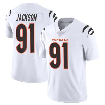 ＃91 Men's McKinnley Jackson White Limited Cincinnati Bengals Vapor Untouchable Jersey