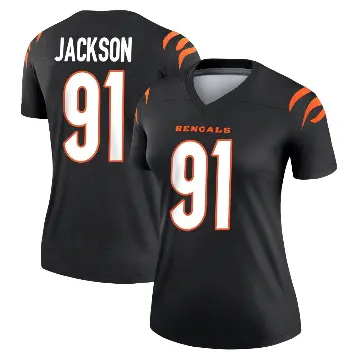 ＃91 Women's McKinnley Jackson Black Legend Cincinnati Bengals Jersey