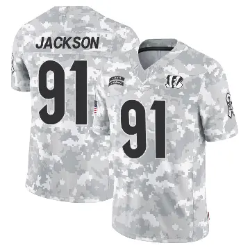 ＃91 Youth McKinnley Jackson Arctic Camo Limited Cincinnati Bengals 2024 Salute to Service Jersey