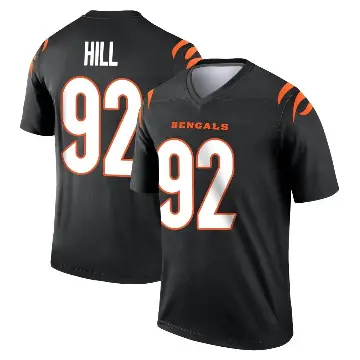 ＃92 Men's B.J. Hill Black Legend Cincinnati Bengals Jersey